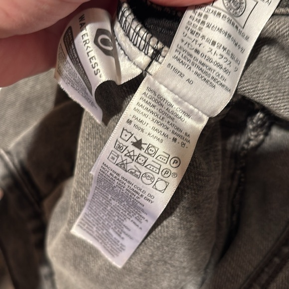 Levi's Men's Charcoal Denim Jean Jacket S vintage - Picture 7 of 13